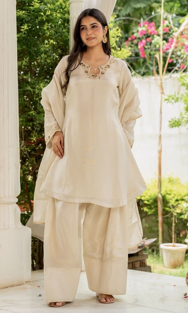 Bloom Tissue Ivory Suit Set