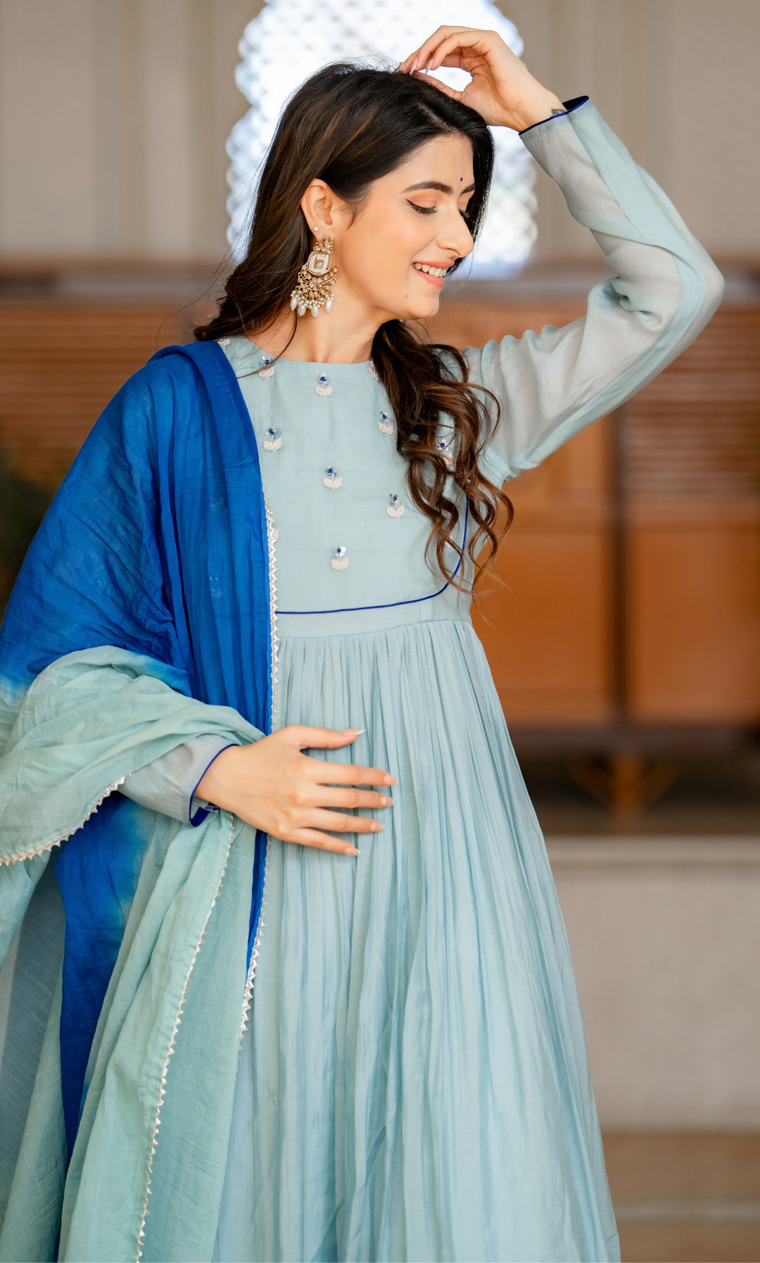 Neerika Blue Anarkali Set