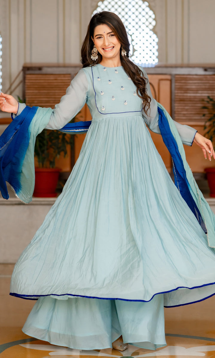 Neerika Blue Anarkali Set