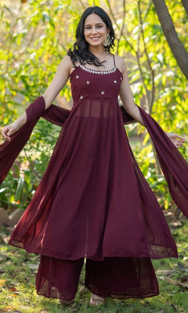 Kaach Butta Anarkali Palazzo Set