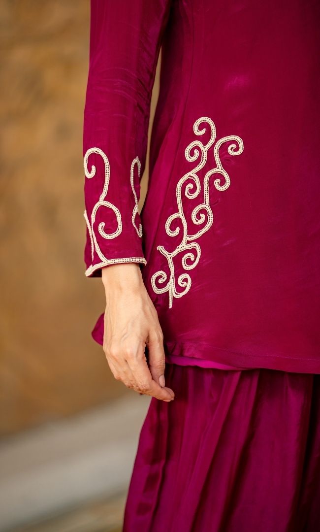 Tulip Wine Co-ord Set