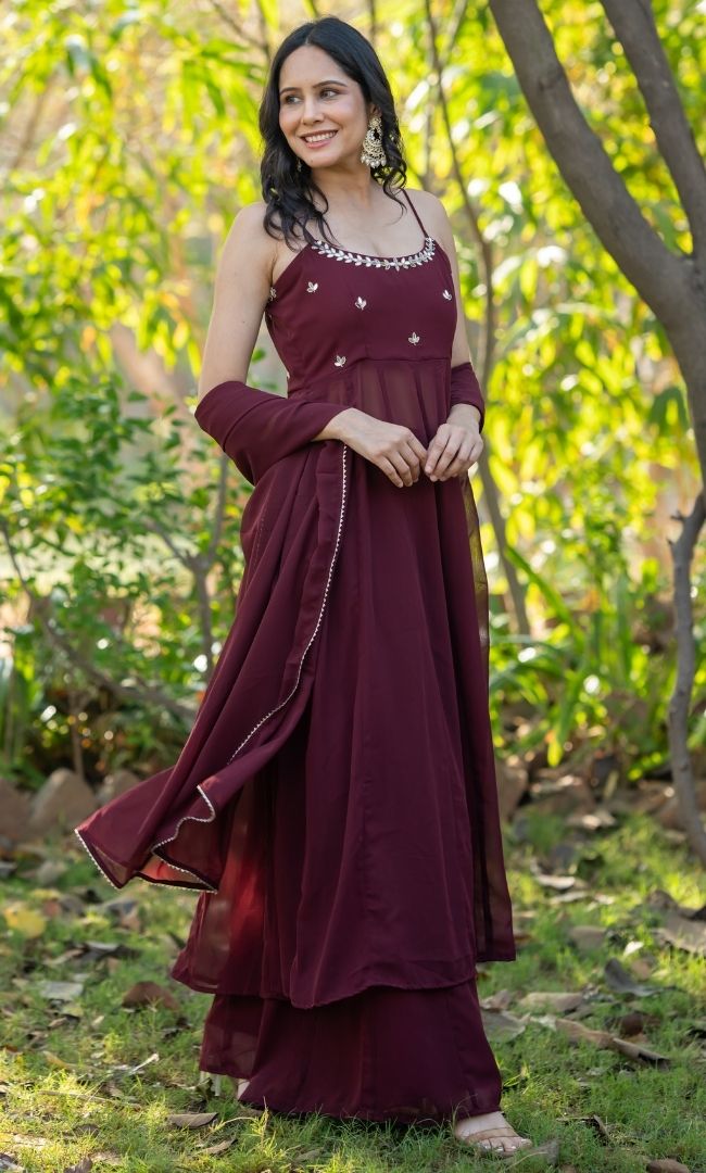 Kaach Butta Anarkali Palazzo Set