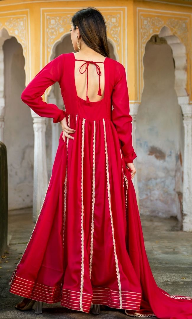 Rose Pink Anarkali Set