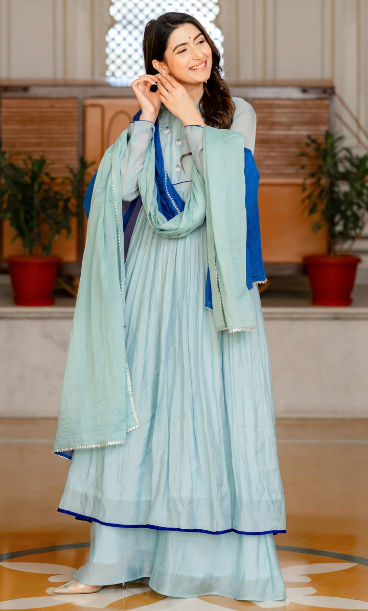 Neerika Blue Anarkali Set