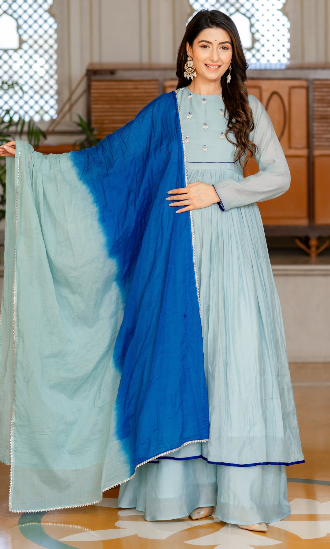 Neerika Blue Anarkali Set