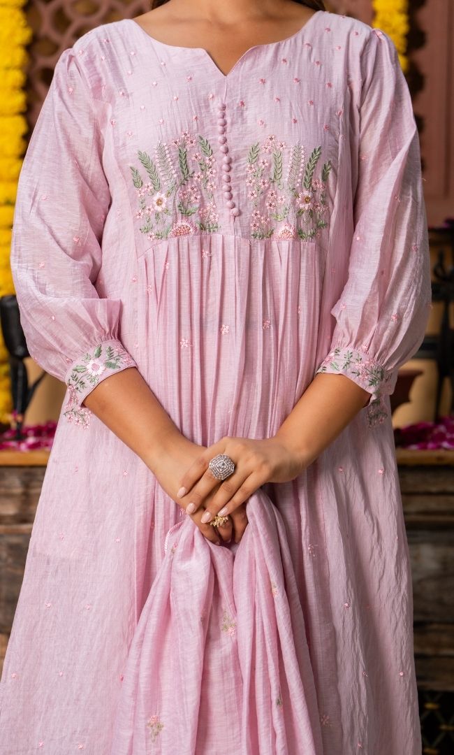 Farieha Pink Suit Set