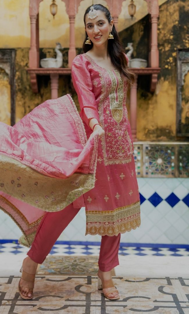 Fiza Pink Suit Set