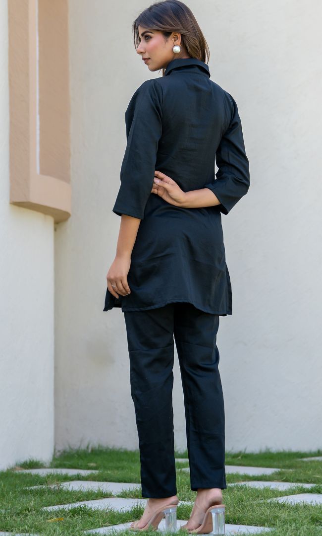 Sable Black Patch Co-ord Set