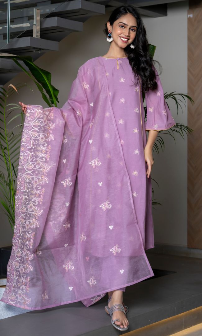 Zehra Lavender Kurta Set