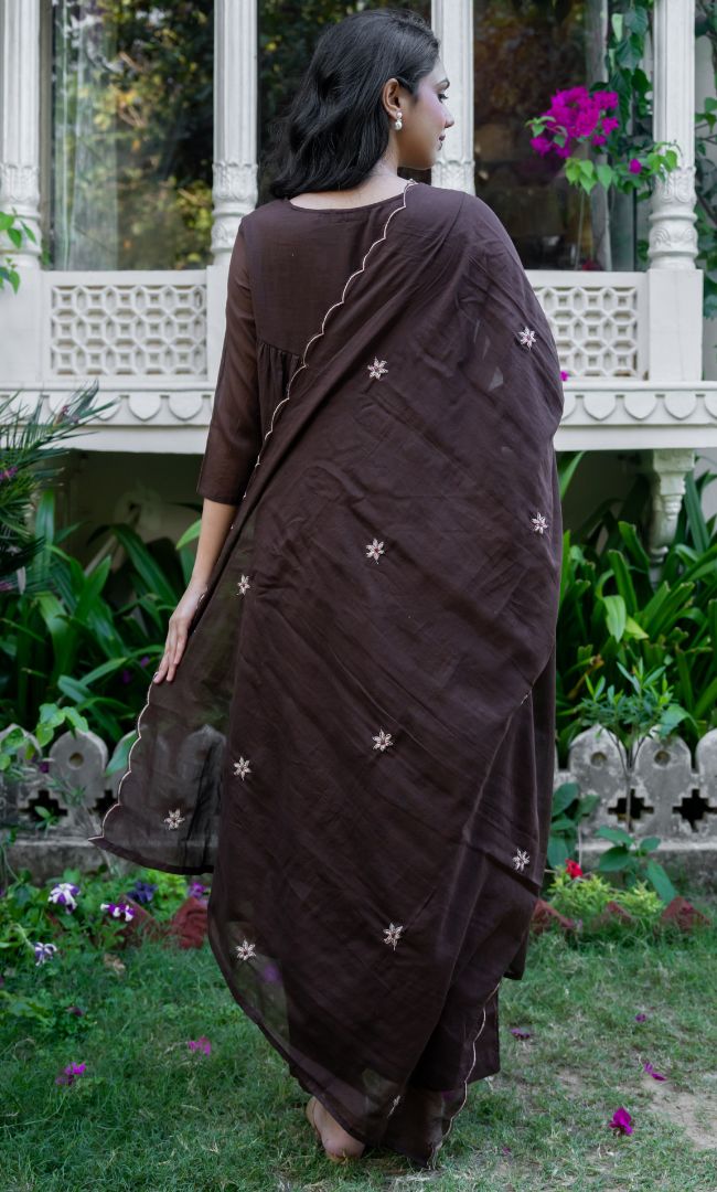 Vivana Brown Suit Set