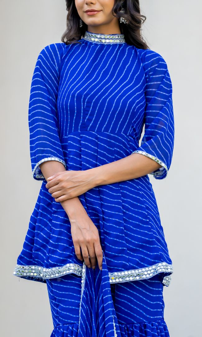 Morani Bandhani Sharara Set