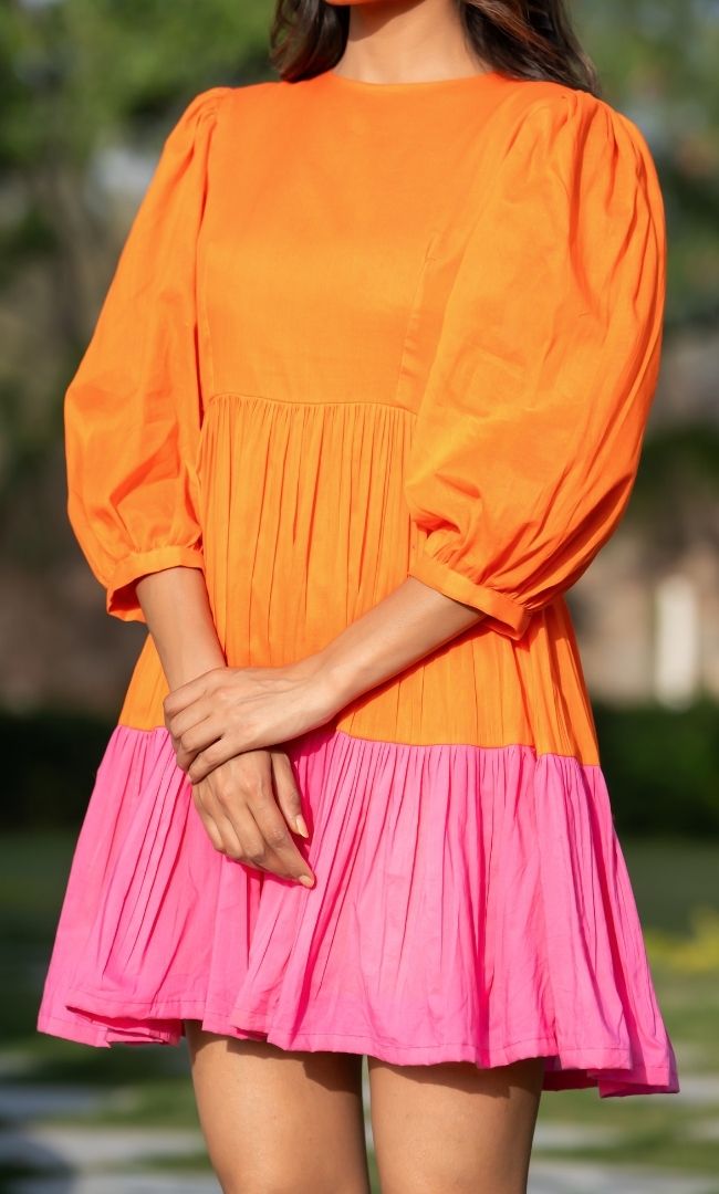 Color Block Mini Dress