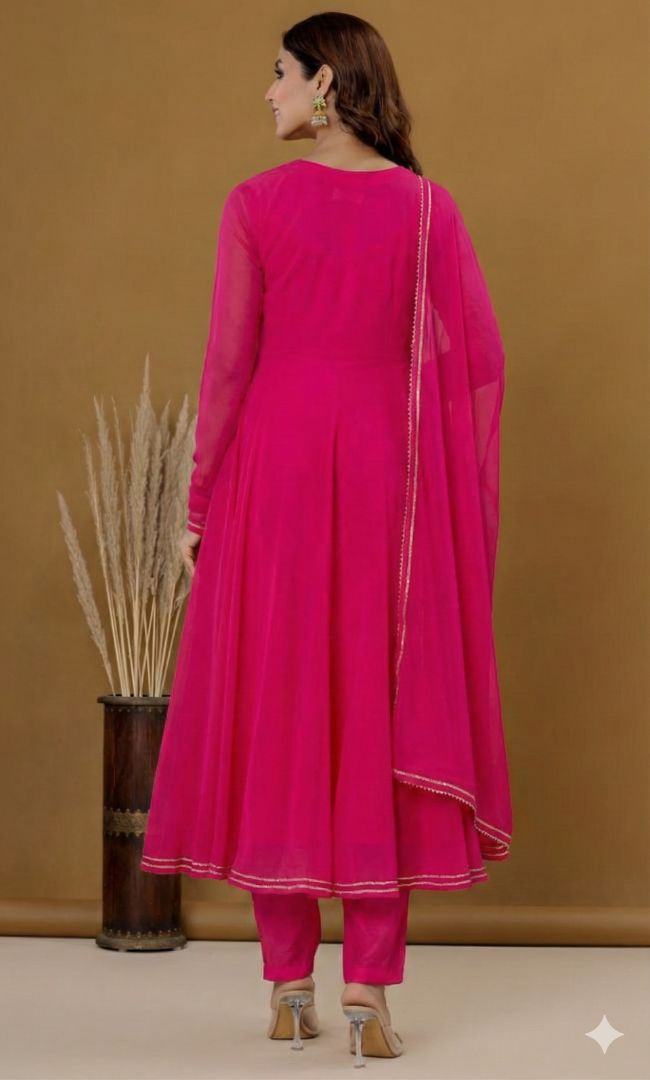 Noor Pink Georgette Anarkali
