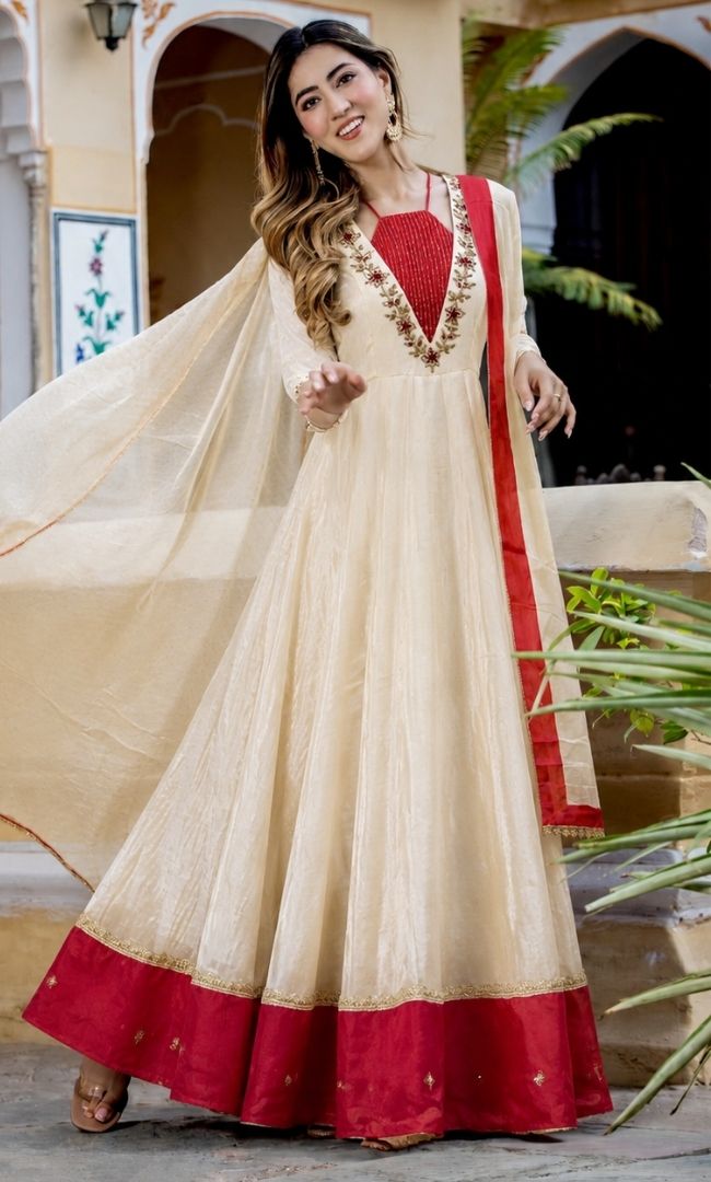 Aarohi Tissue Anarkali Set