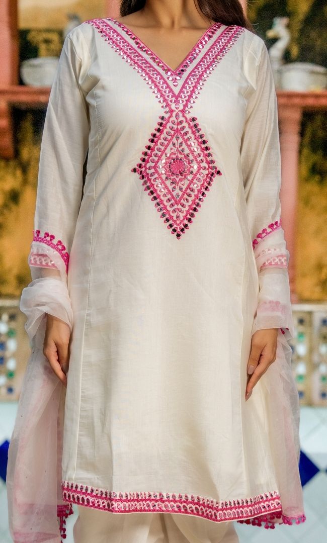 Channdrika Pink Suit Set