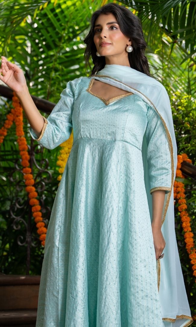 Turvya Turquoise Suit Set