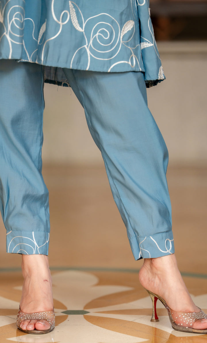 Abeer Blue Kurta Co-ord Set