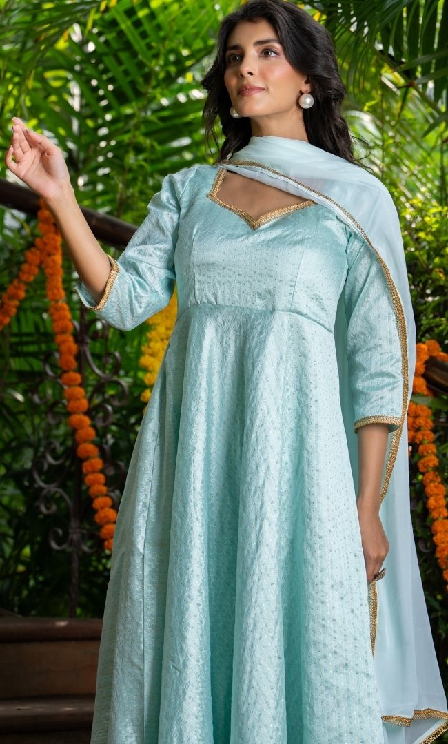 Turvya Turquoise Suit Set