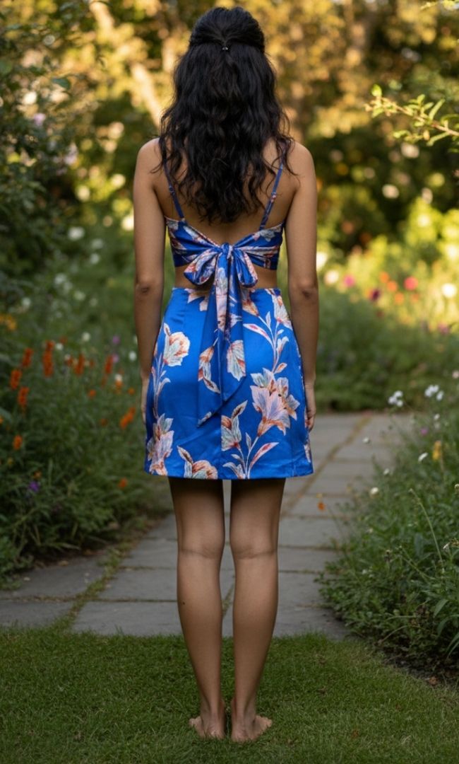 Sapphire Blue Skirt Set