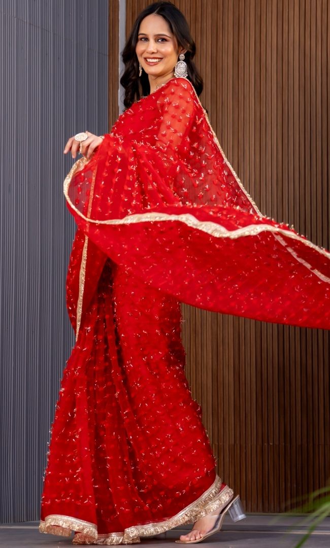 Salvia Red Saree