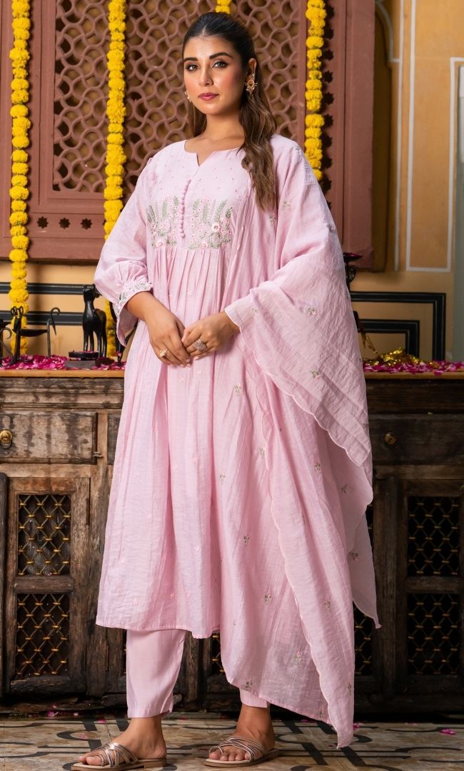 Farieha Pink Suit Set