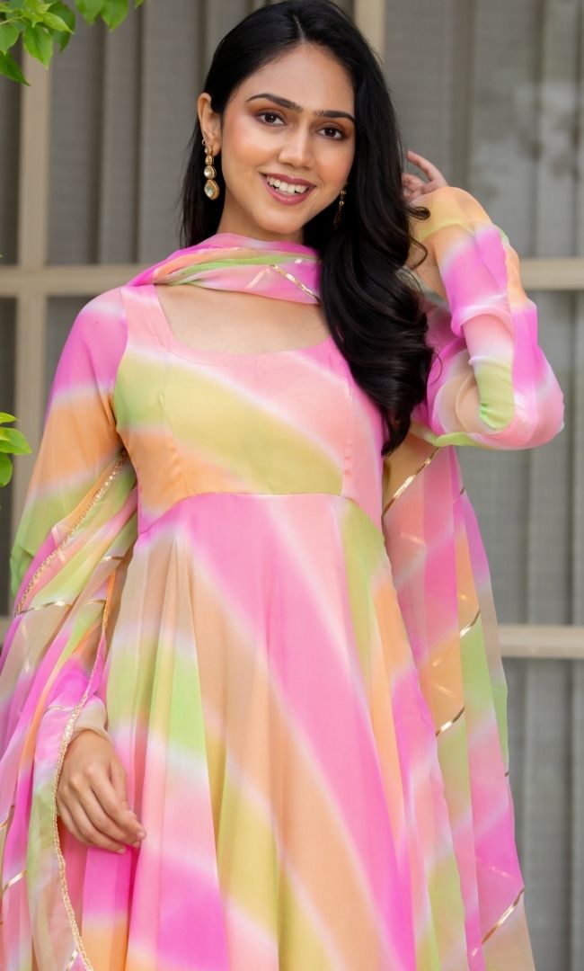Rainbow Blush Anarkali Set
