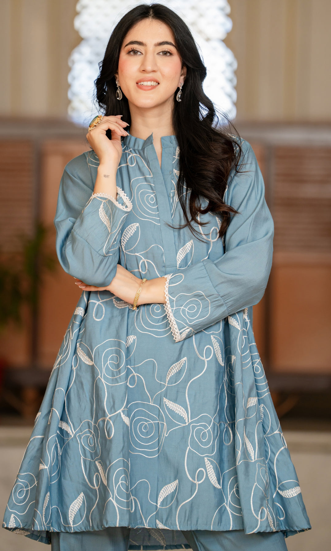 Abeer Blue Kurta Co-ord Set