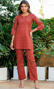 Motif Red Base Rozana Set