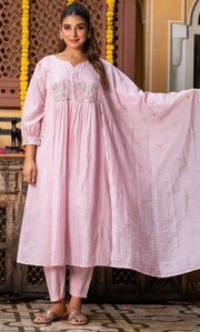 Farieha Pink Suit Set