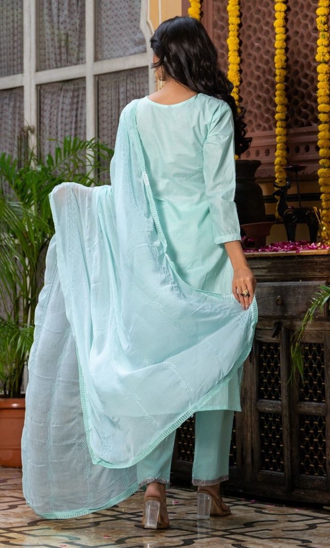 Aqua Blue Suit Set