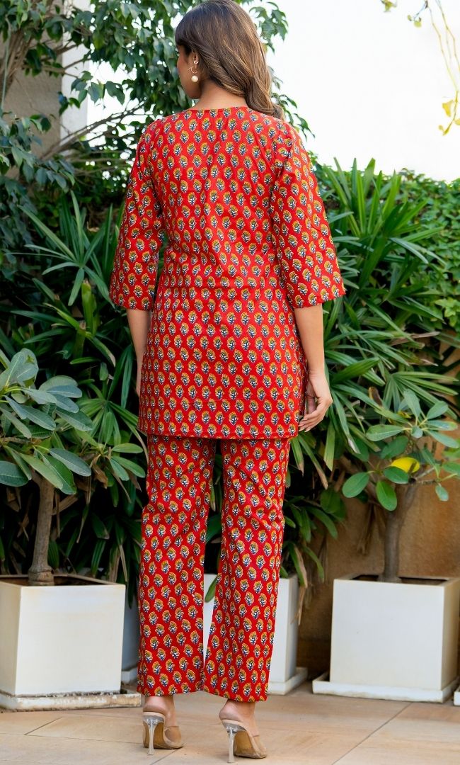 Motif Red Base Rozana Set