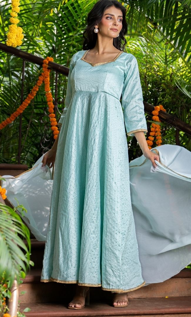 Turvya Turquoise Suit Set