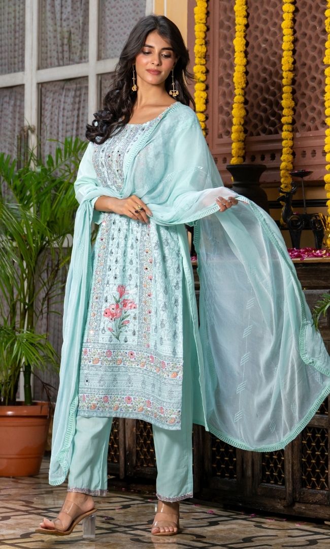 Aqua Blue Suit Set