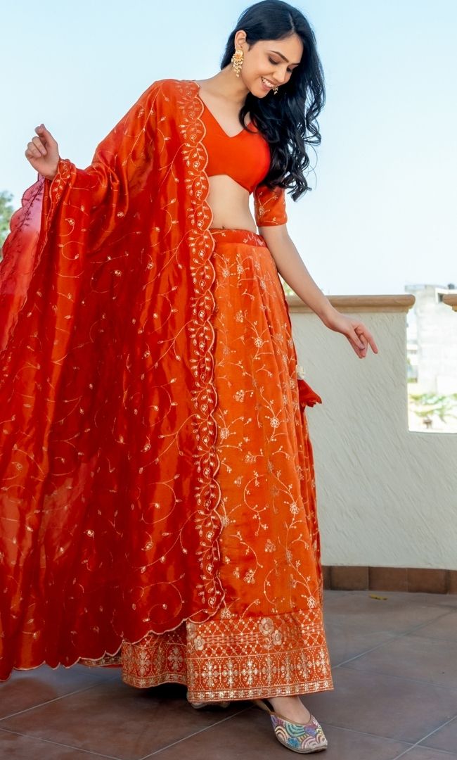 Khaab Zari Lehenga Set