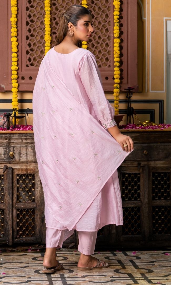 Farieha Pink Suit Set