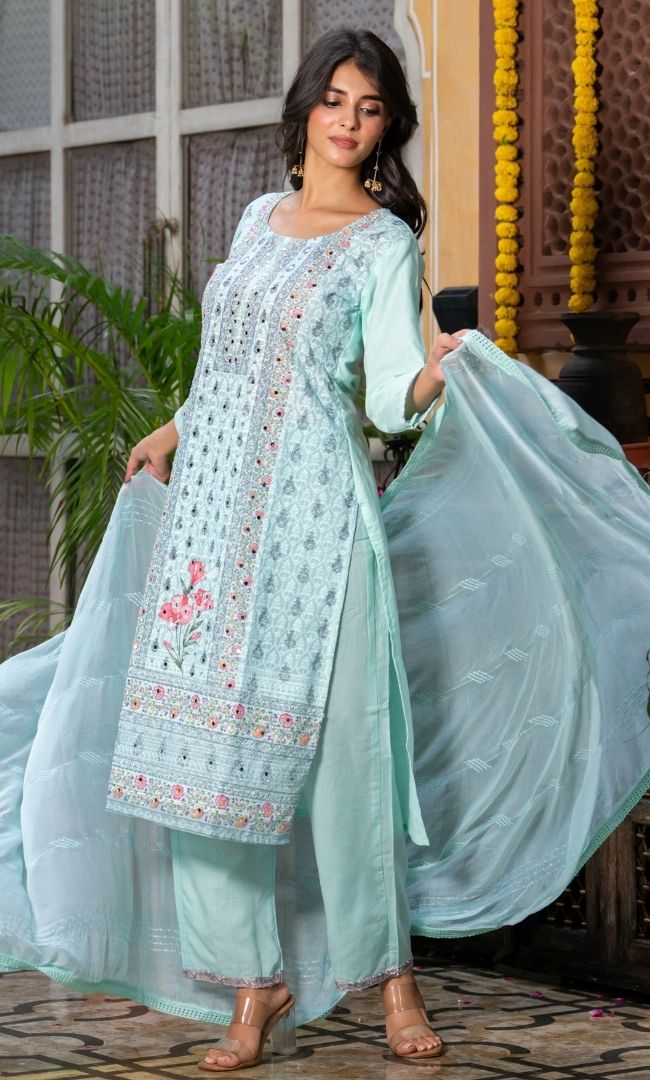 Aqua Blue Suit Set
