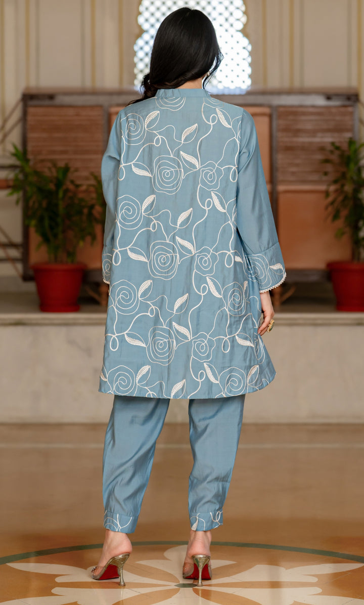 Abeer Blue Kurta Co-ord Set