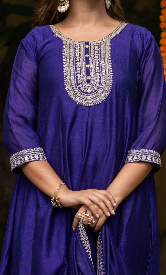 Rahi Purple Suit Set