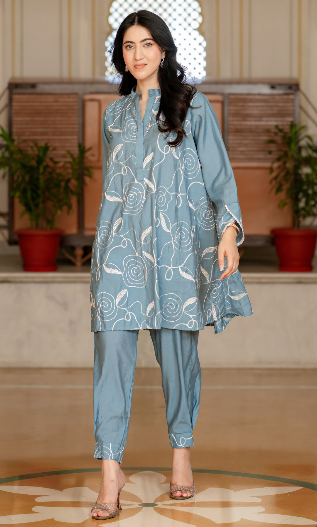 Abeer Blue Kurta Co-ord Set