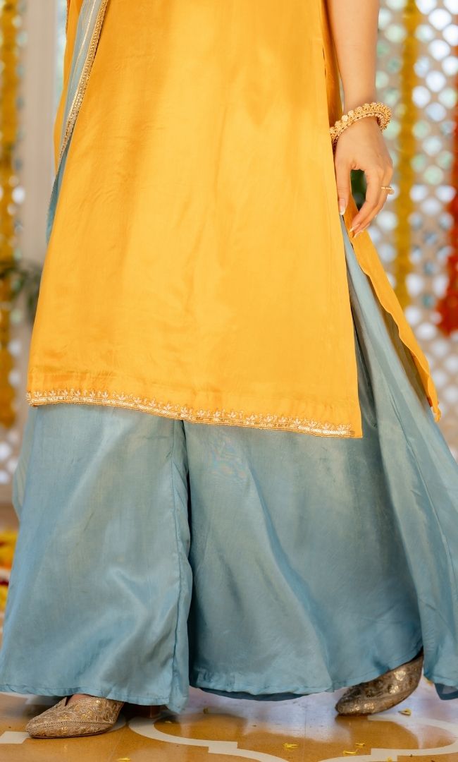 Alisha Yellow Upada Silk Suit Set