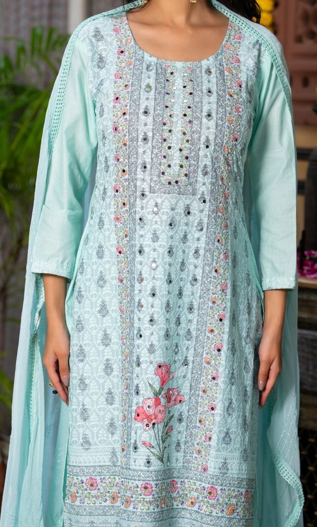 Aqua Blue Suit Set