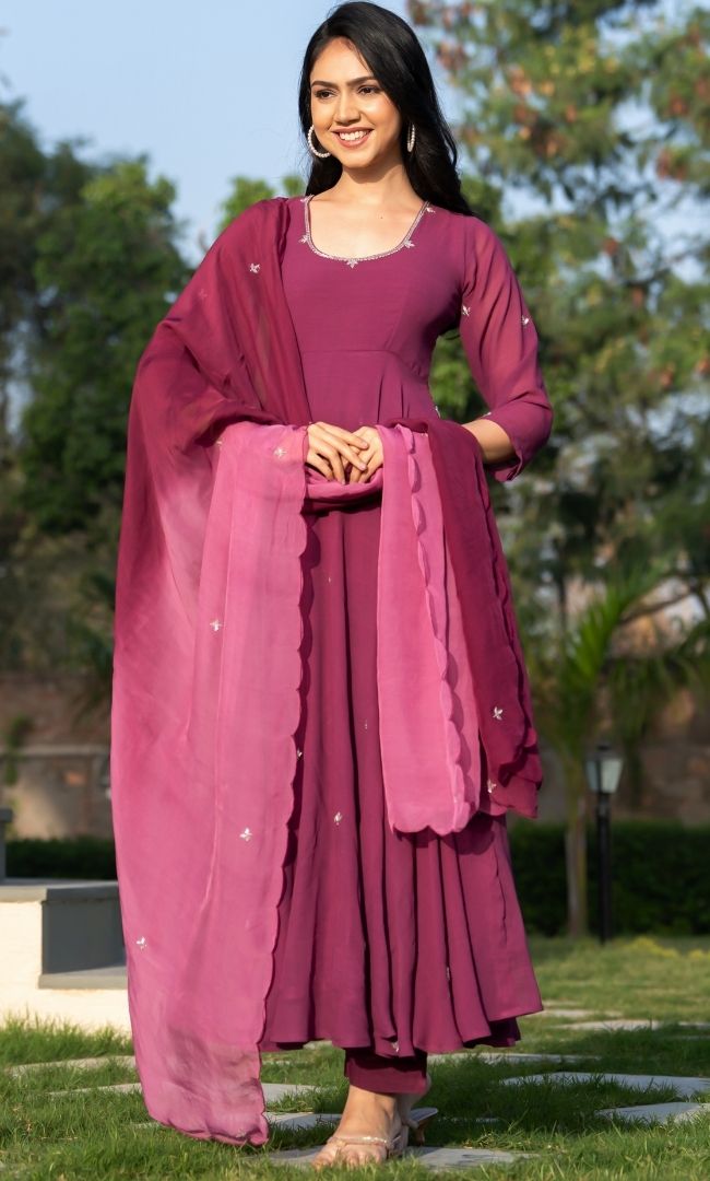 Rosewood Handwork Anarkali Set
