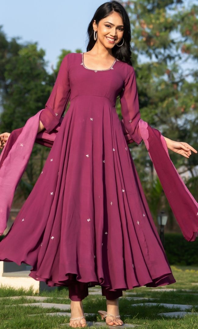 Rosewood Handwork Anarkali Set