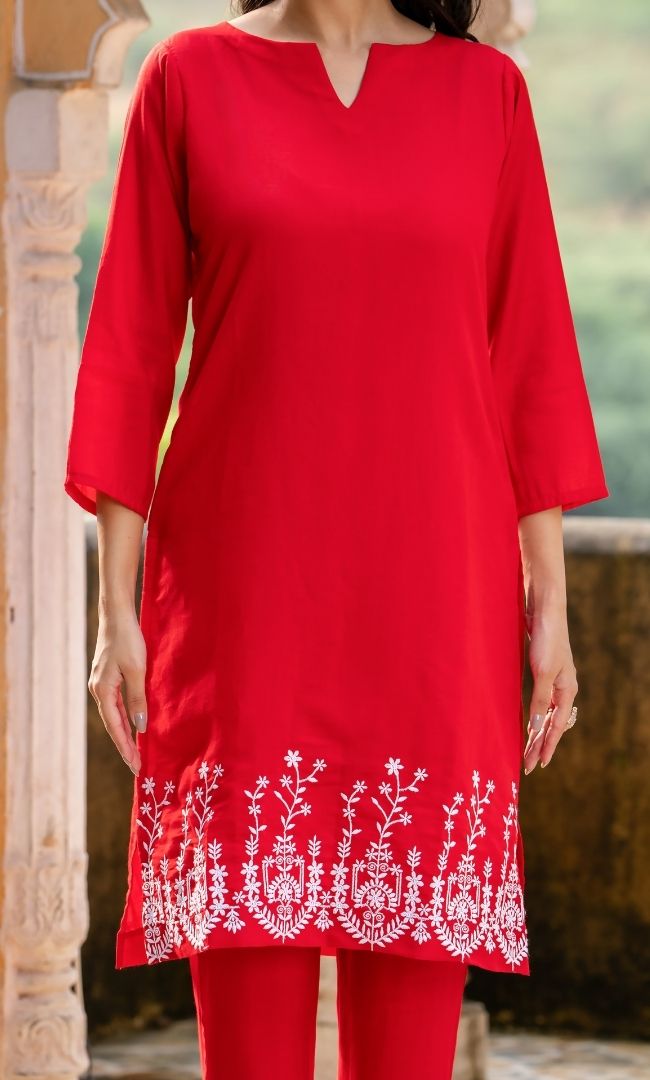 Era Red Co ord Set