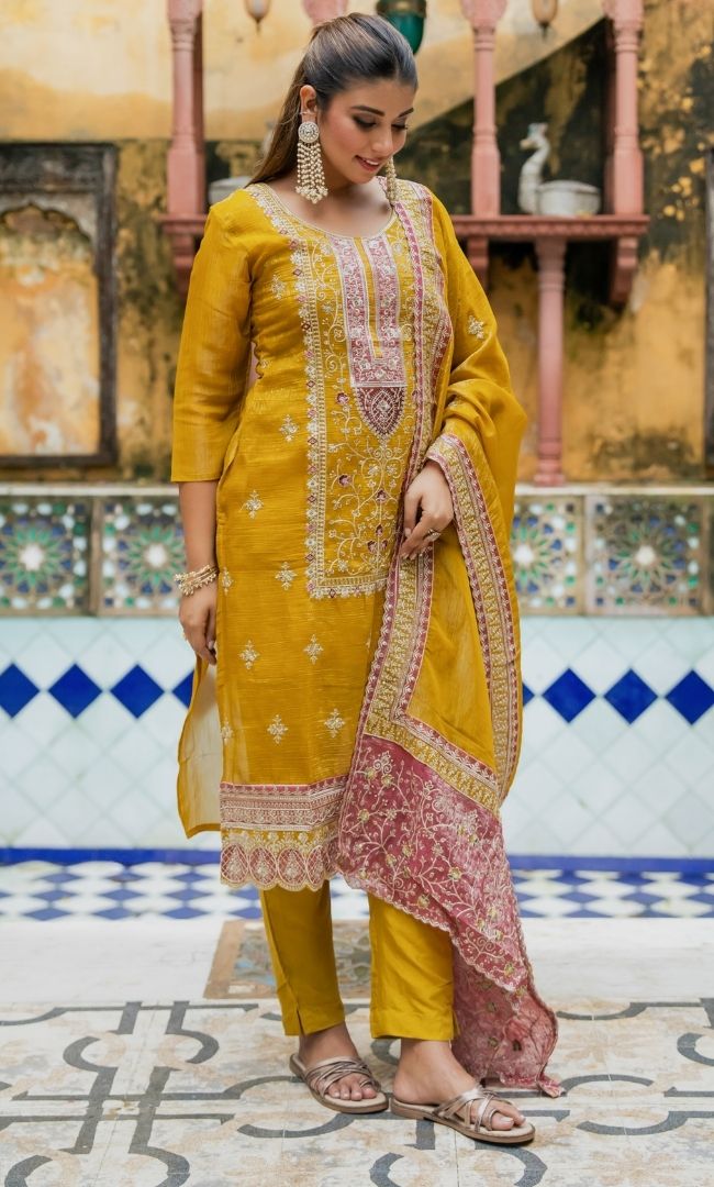 Sabzaar Green Suit Set
