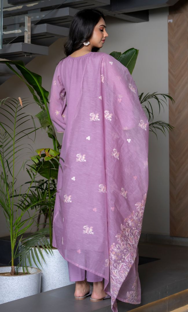 Zehra Lavender Kurta Set