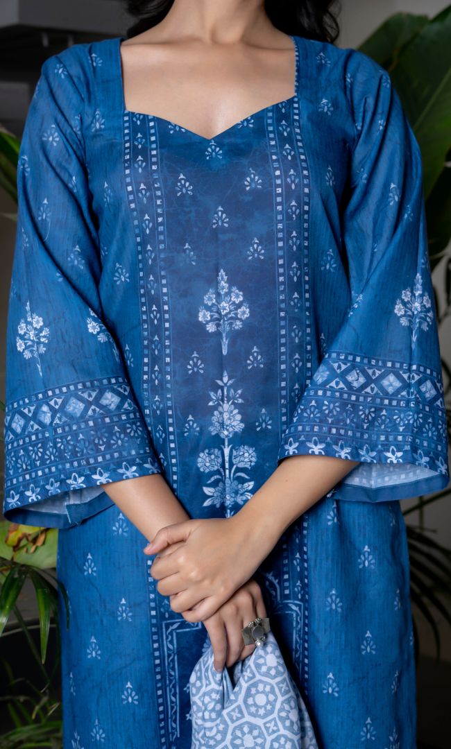 Indigo Blossom Suit Set
