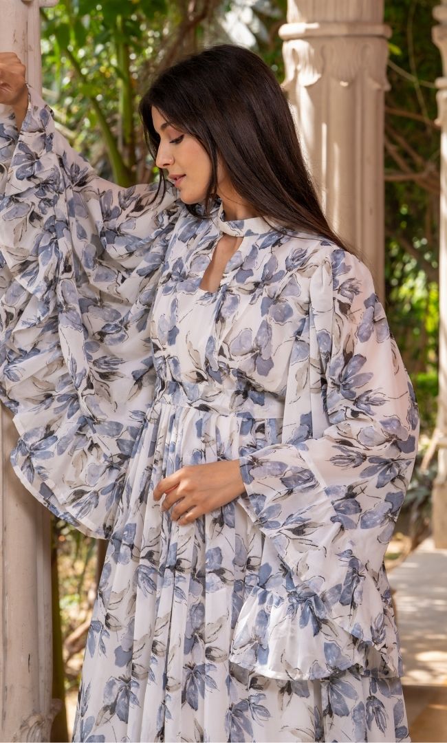 Carolina Blue Printed Dress
