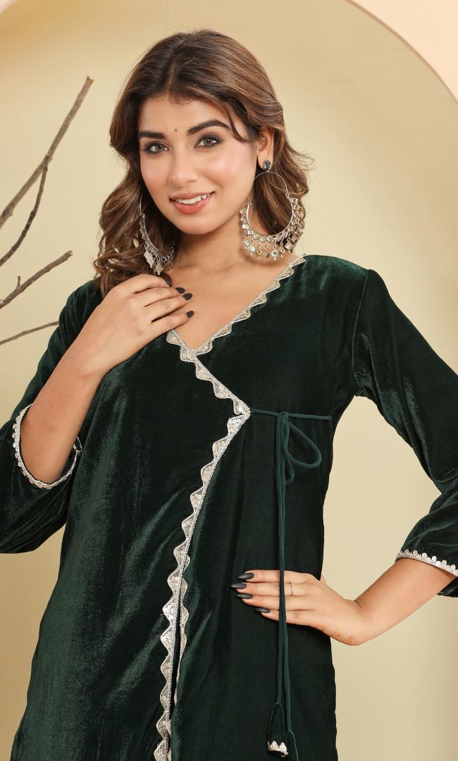 Forest Green velvet set