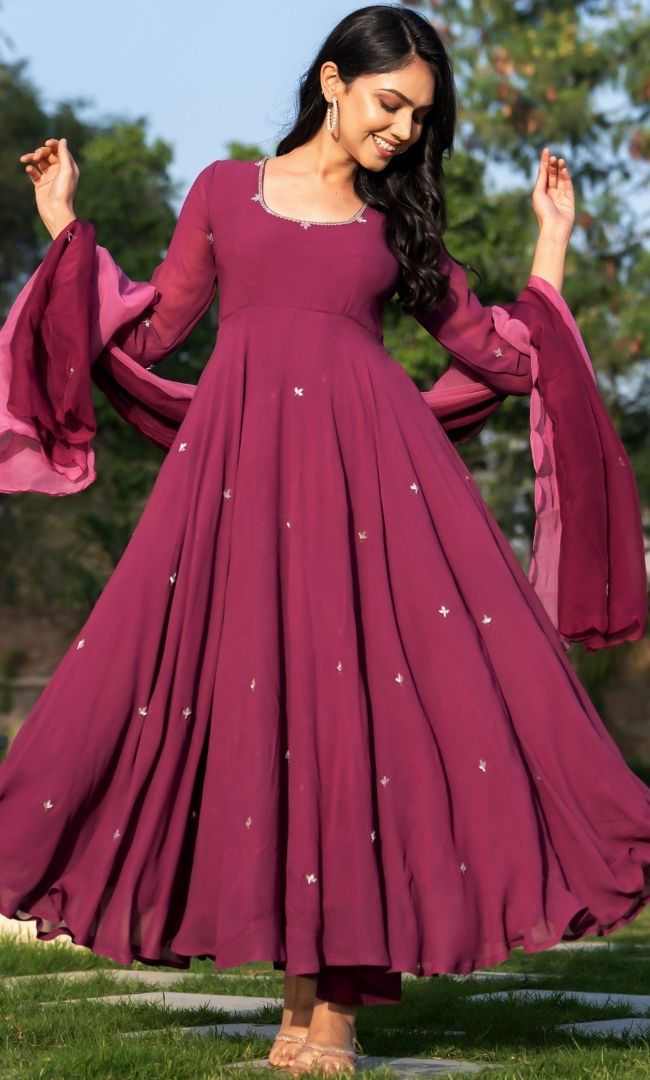 Rosewood Handwork Anarkali Set